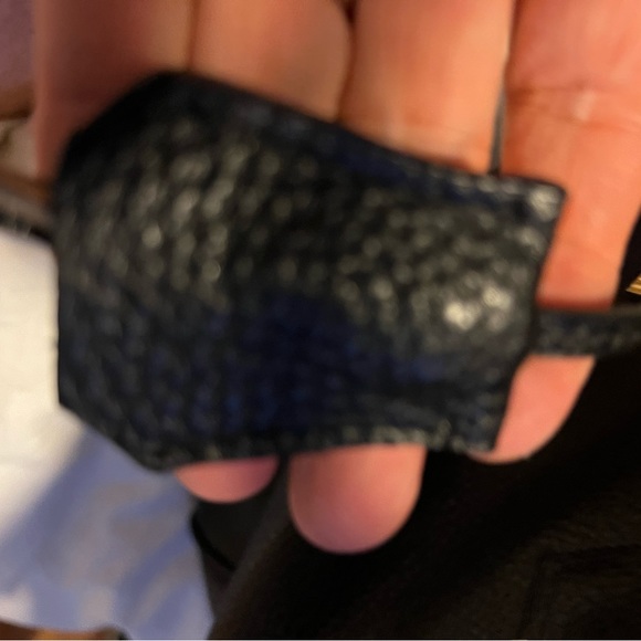 HERMÈS STYLE  BIRKIN BAG SATCHEL HANDBAG BLACK CLÉMENCE LEATHER - Picture 5 of 12